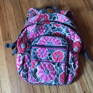 vera bradley pink flowered backpack cherry blossom